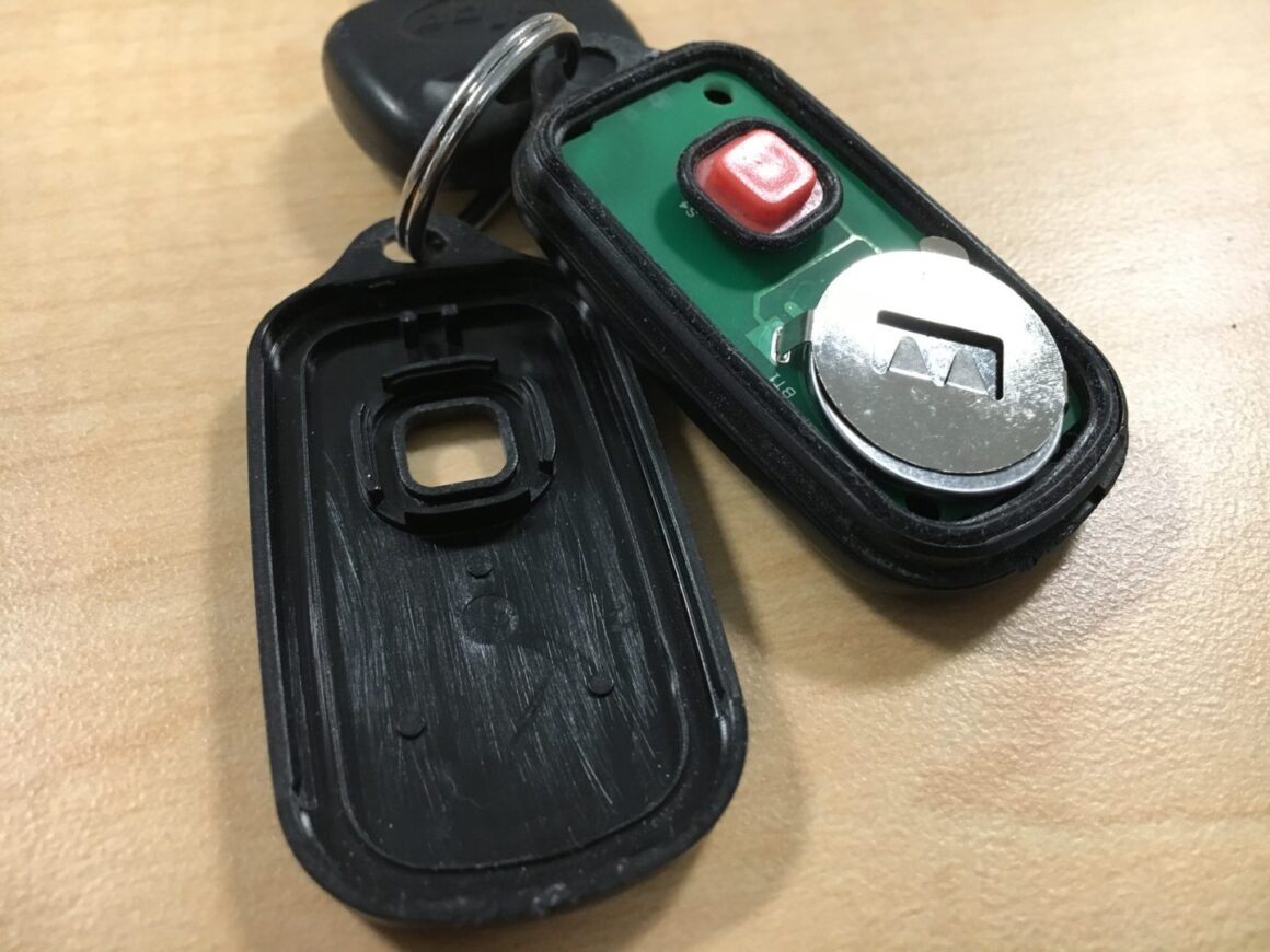 toyota keyless entry remote sensitive buttons - opened up
