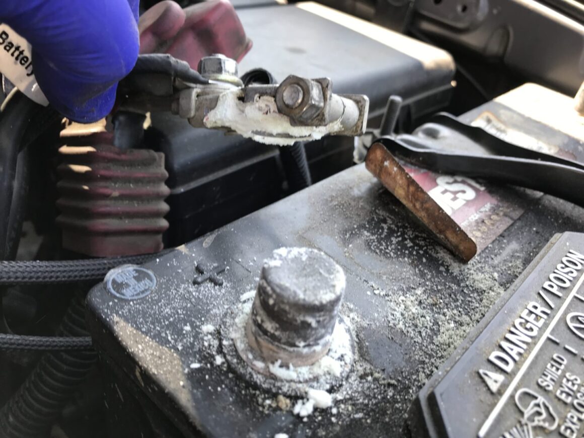 car battery corroded terminals