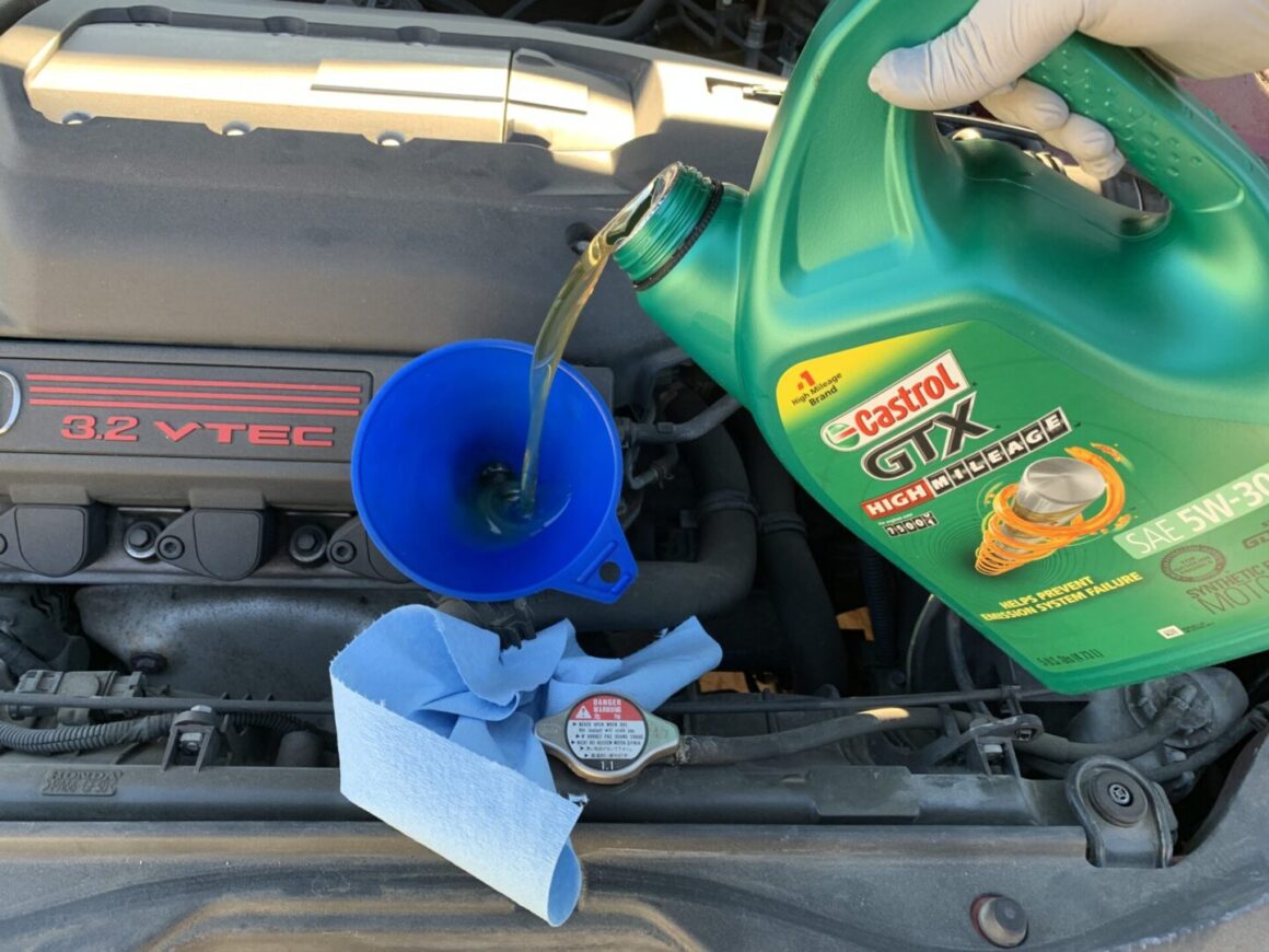 acura cl type-s oil and oil filter replacement