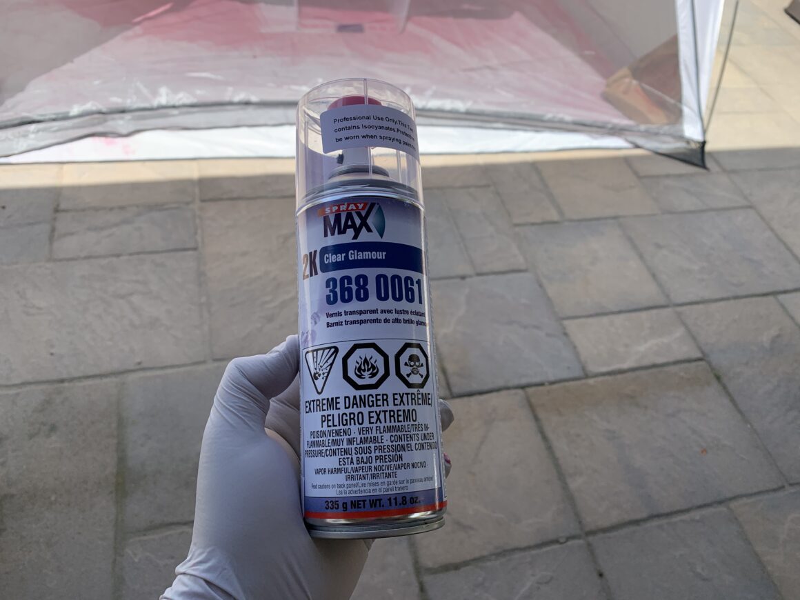 SprayMax 3680061 2K Glamour High Gloss Clear Coat & Tack Cloth Kit 11.8 oz  (2 Cans)