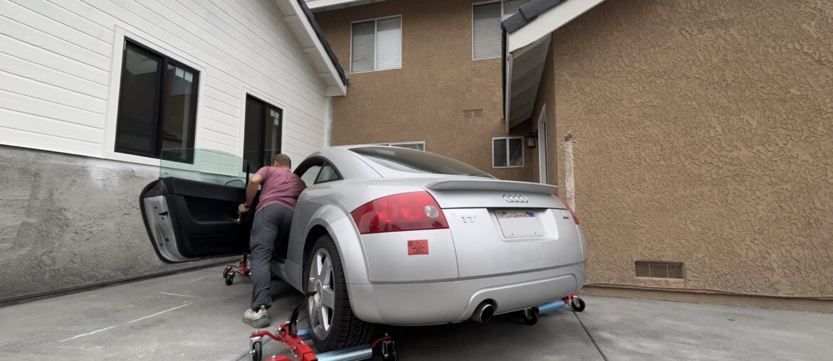 Using Wheel Dollies to Move Cars in Tight Spaces